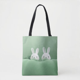 Green Bunny Tote Bag
