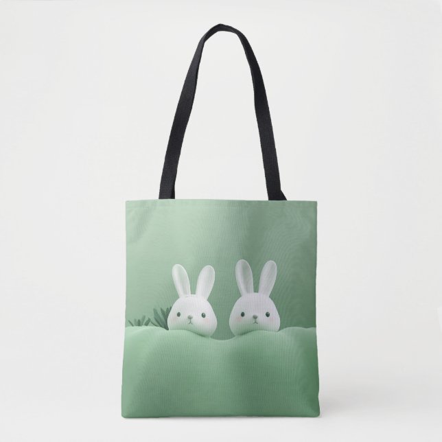 Green Bunny Tote Bag (Vorderseite)