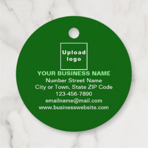 Green Business Brand on Round Shape Foil Tag