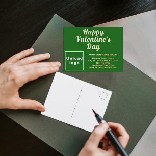 Green Business Brand on Valentine Folien Feiertagspostkarte