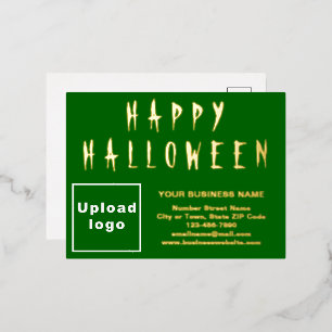 Green Business Brand zu Halloween Folien Feiertagspostkarte