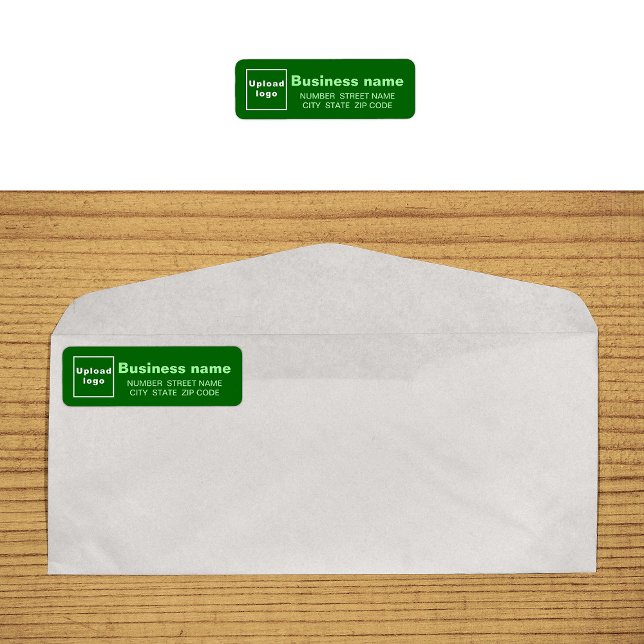 Green Business Return-Adressetikett (Green business return address label on envelope)