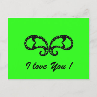 Green Butterfly, ich Liebe Sie! Postkarte