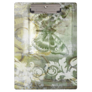 Green Butterfly Inset Klemmbrett