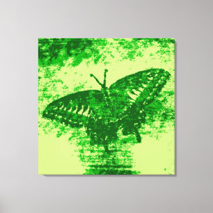Green Butterfly Malerei Monet Leinwanddruck