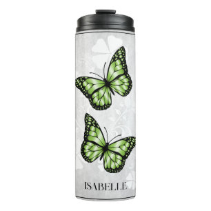 Green Butterfly Personalisiert Thermosbecher