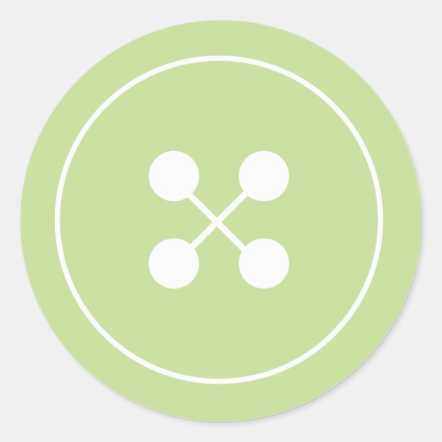 Green Button Baby Showsticker Runder Aufkleber (Vorderseite)