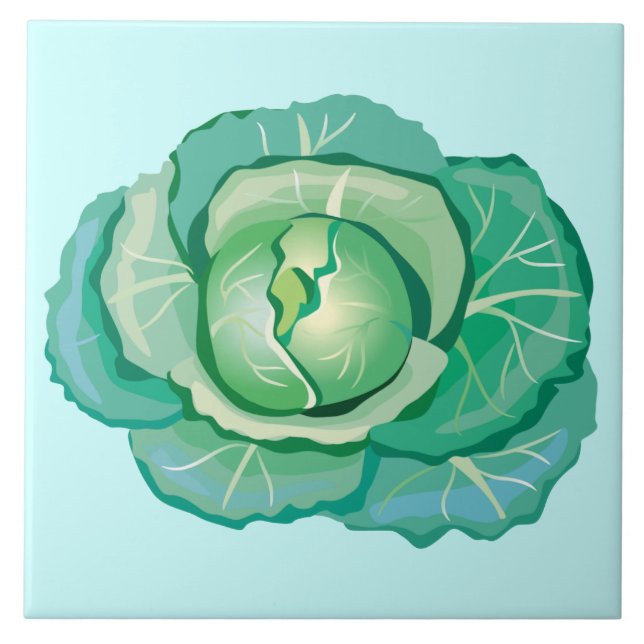 Green Cabbage Decorative Kitchenette Fliese (Vorderseite)