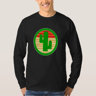 Green Cactus Pflanze Serape Western Sunset Ästheti T-Shirt