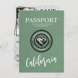 Green California Passport Save the Date