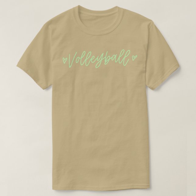 Green Calligraphy Volleyball T-Shirt (Design vorne)