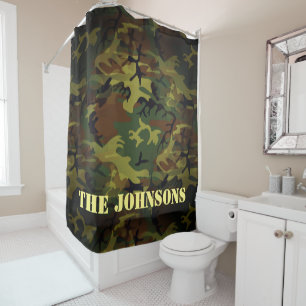 Green Cammo Duschvorhang
