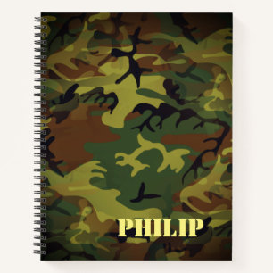 Green Cammo Notizbuch