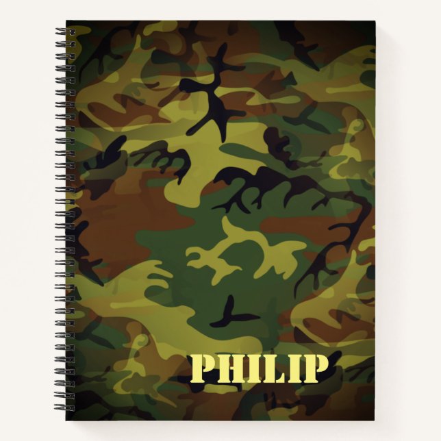 Green Cammo Notizbuch (Vorderseite)