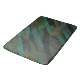 Green Camo Abstract Badematte