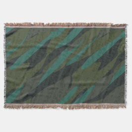 Green Camo Abstract Decke