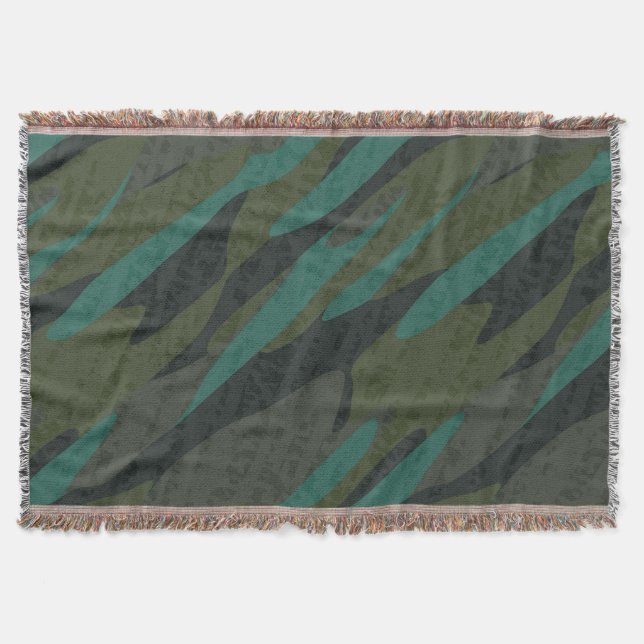 Green Camo Abstract Decke (Vorderseite)