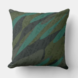 Green Camo Abstract Kissen
