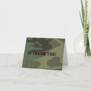 Green Camo - "Thank You" card Dankeskarte