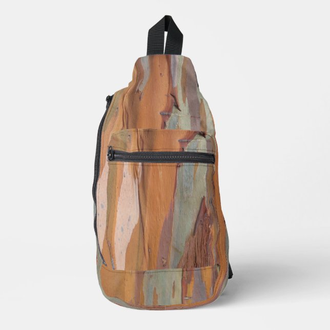 Green Camo Tree Bark Crossbody Bag (Vorderseite)