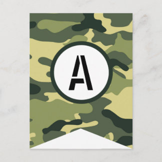 Green Camouflage Banner Piece ANY BRIEF Postkarte