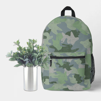 Green Camouflage Bedruckter Rucksack
