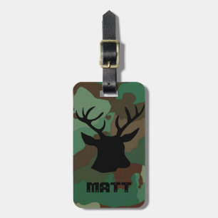 Green Camouflage & Buck Deer Personalisierte Gepäc Gepäckanhänger