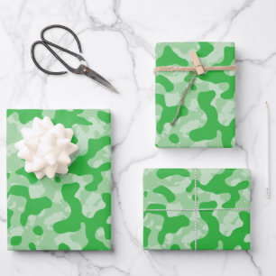 Green Camouflage Camouflage Geschenkpapier Set
