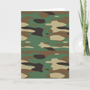Green Camouflage Card Karte