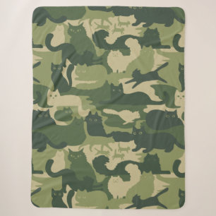 Green Camouflage Cats Muster Cool Kitty Cats Camou Sherpadecke