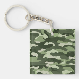 Green Camouflage Custom Schlüsselanhänger