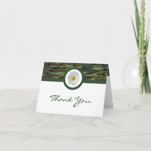 Green Camouflage Dankeschön Card Dankeskarte