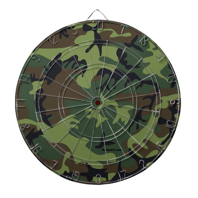 Green Camouflage Dart Board Dartscheibe (vorne)