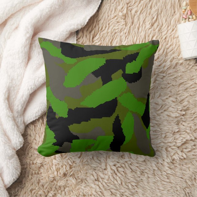 Green Camouflage Design Kissen (Decke)