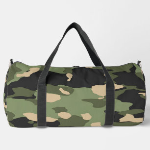 Green Camouflage Gym Travel Athletic Duffle Bag