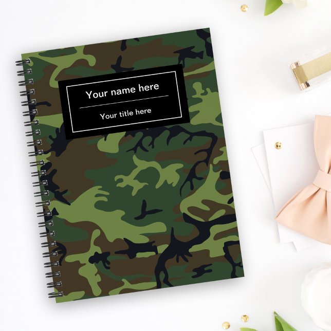 Green Camouflage, Militär, Armee Notizbuch (Von Creator hochgeladen)