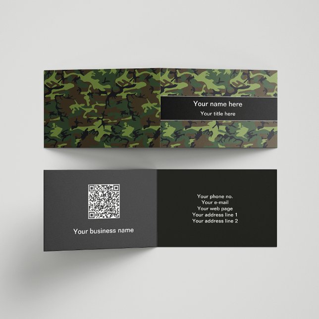 Green Camouflage, Militär, Armee Visitenkarten (Von Creator hochgeladen)