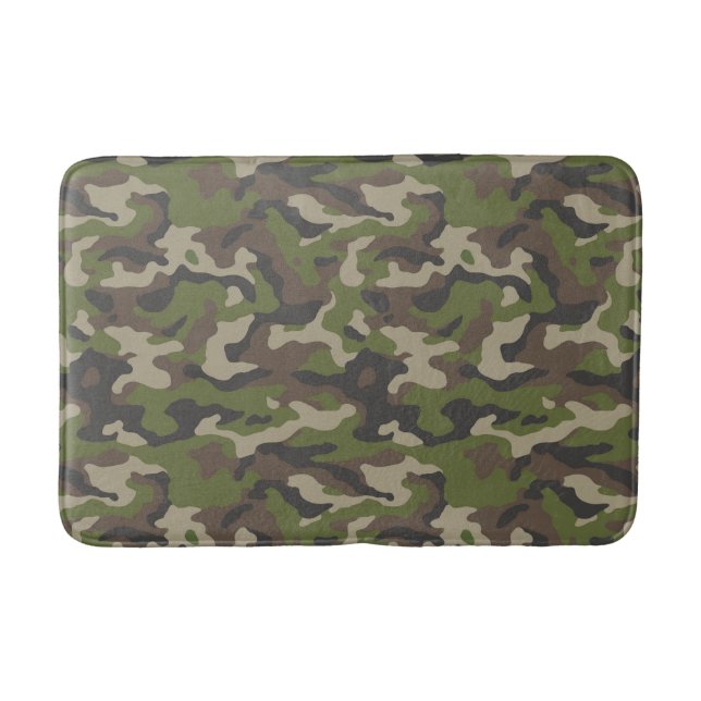 Green Camouflage Muster Badematte (Vorderseite)