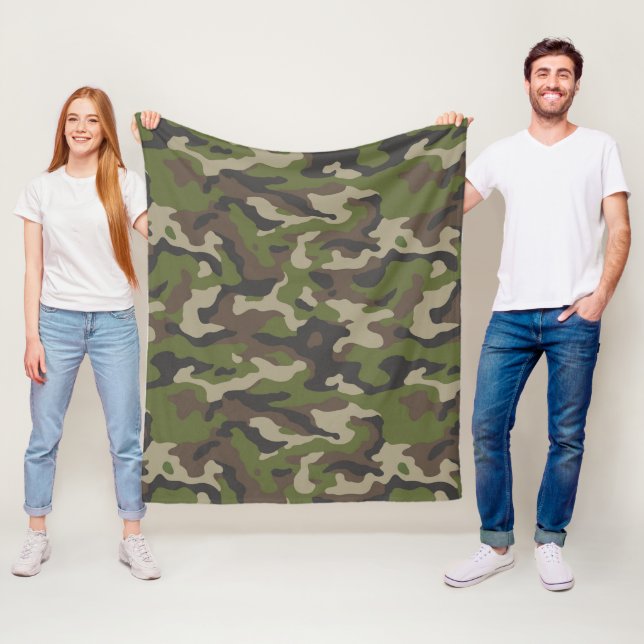 Green Camouflage Muster Fleecedecke (Beispiel)