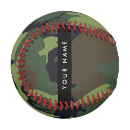 Green Camouflage Muster, Ihr Name, Personalisieren Baseball