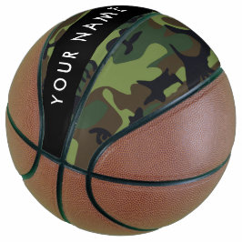 Green Camouflage Muster, Ihr Name, Personalisieren Basketball