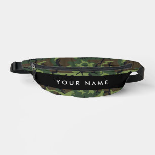 Green Camouflage Muster, Ihr Name, Personalisieren Bauchtasche