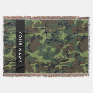 Green Camouflage Muster, Ihr Name, Personalisieren Decke