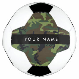 Green Camouflage Muster, Ihr Name, Personalisieren Fußball