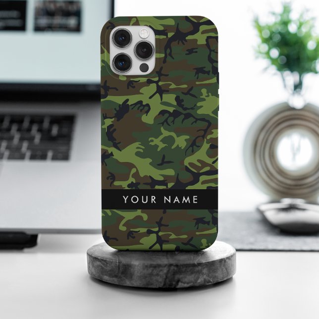 Green Camouflage Muster, Ihr Name, Personalisieren iPhone Hülle (Von Creator hochgeladen)