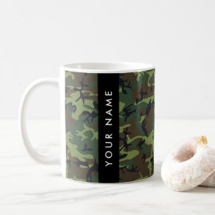 Green Camouflage Muster, Ihr Name, Personalisieren Kaffeetasse