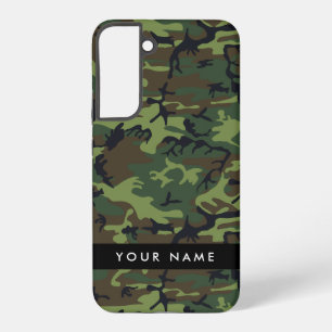 Green Camouflage Muster, Ihr Name, Personalisieren Samsung Galaxy Hülle