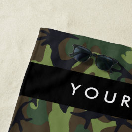 Green Camouflage Muster, Ihr Name, Personalisieren Strandtuch