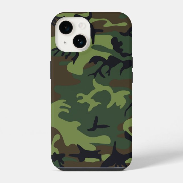 Green Camouflage Muster iPhone Hülle (Rückseite)