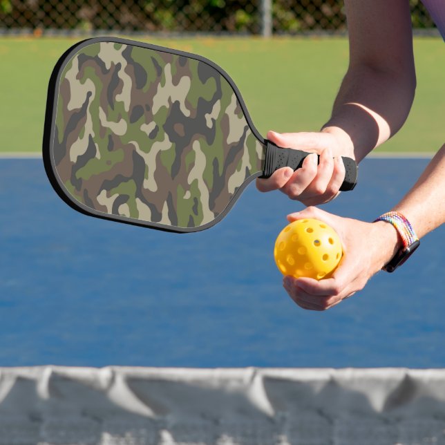 Green Camouflage Muster Pickleball Schläger (InSitu)
